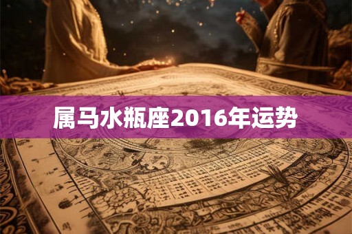 属马水瓶座2016年运势