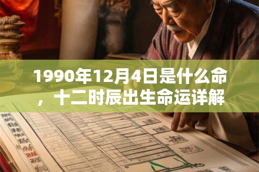 1990年12月4日是什么命，十二时辰出生命运详解