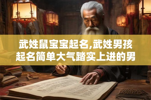 武姓鼠宝宝起名,武姓男孩起名简单大气踏实上进的男孩名字