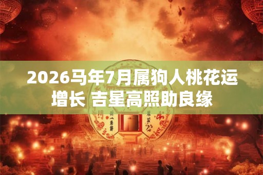 2026马年7月属狗人桃花运增长 吉星高照助良缘