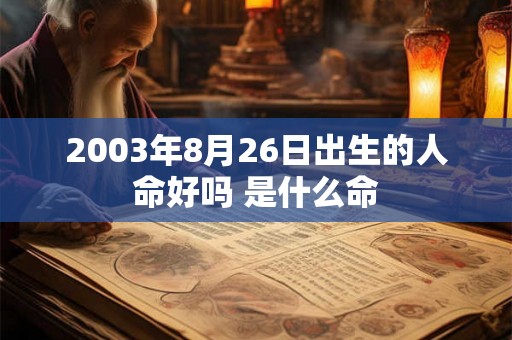 2003年8月26日出生的人命好吗 是什么命 2003年8月26日出生的人命好吗 是什么命
