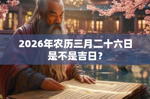 2026年农历三月二十六日是不是吉日？