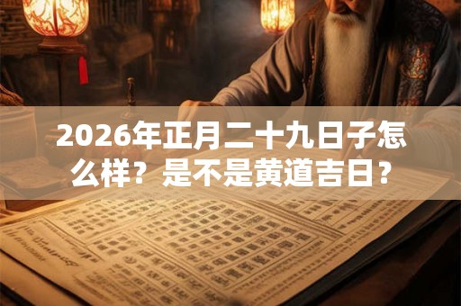 2026年正月二十九日子怎么样？是不是黄道吉日？