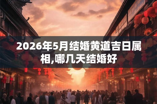 2026年5月结婚黄道吉日属相,哪几天结婚好