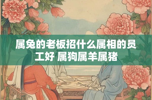 属兔的老板招什么属相的员工好 属狗属羊属猪
