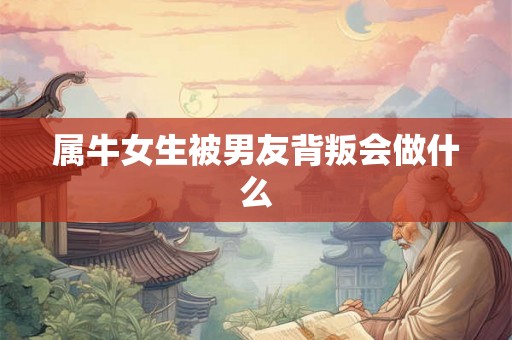 属牛女生被男友背叛会做什么