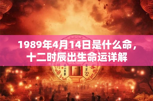1989年4月14日是什么命，十二时辰出生命运详解