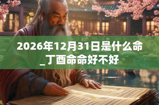 2026年12月31日是什么命_丁酉命命好不好