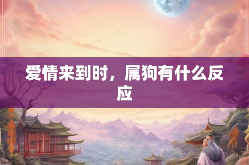 爱情来到时，属狗有什么反应