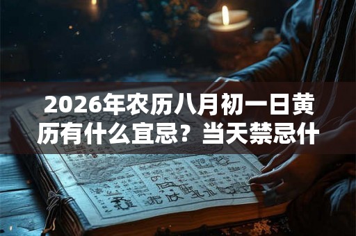 2026年农历八月初一日黄历有什么宜忌?当天禁忌什么 2026年农历八月初一日黄历有什么宜忌?当天禁忌什么