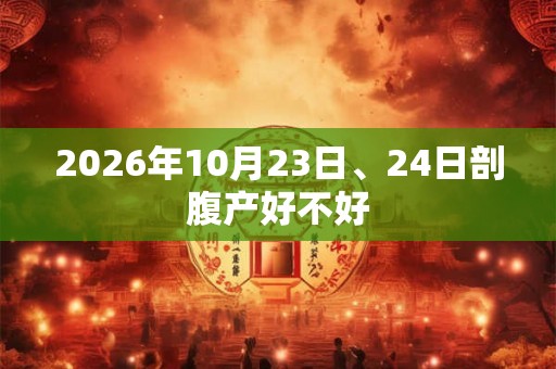 2026年10月23日、24日剖腹产好不好