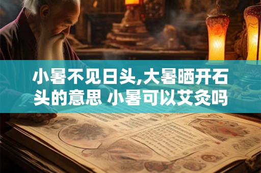 小暑不见日头,大暑晒开石头的意思 小暑可以艾灸吗