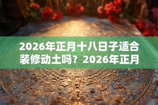 2026年正月十八日子适合装修动土吗？2026年正月十八卦象吉凶？