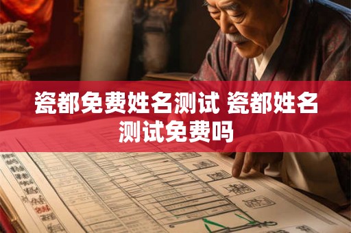 瓷都免费姓名测试 瓷都姓名测试免费吗