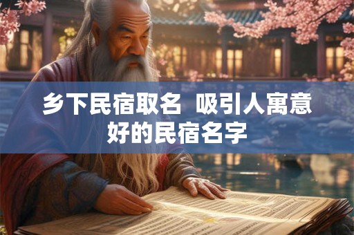 乡下民宿取名  吸引人寓意好的民宿名字