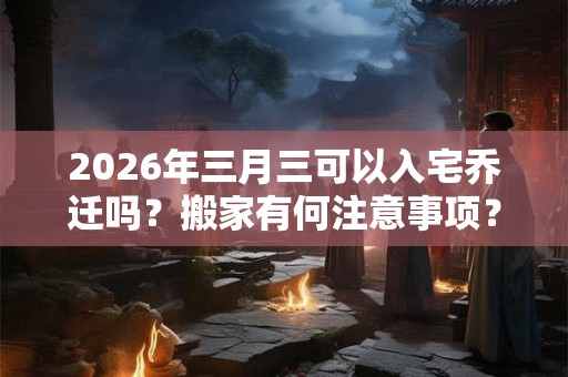 2026年三月三可以入宅乔迁吗？搬家有何注意事项？