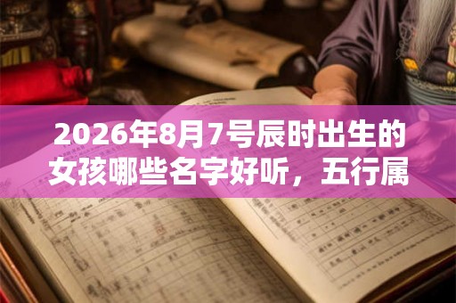 2026年8月7号辰时出生的女孩哪些名字好听，五行属什么