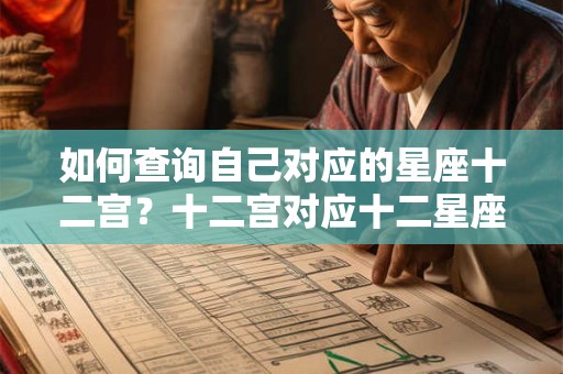 如何查询自己对应的星座十二宫？十二宫对应十二星座吗？