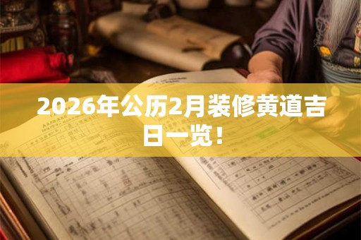 2026年公历2月装修黄道吉日一览！