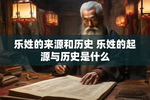 乐姓的来源和历史 乐姓的起源与历史是什么