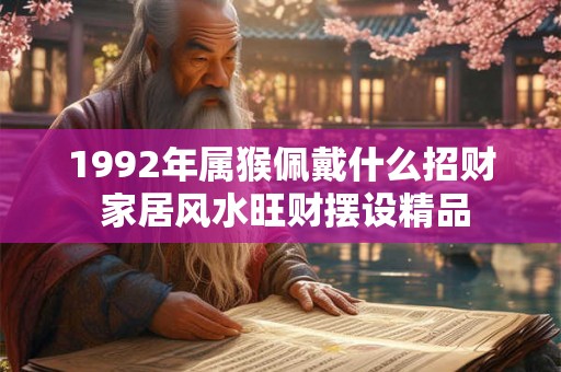 1992年属猴佩戴什么招财 家居风水旺财摆设精品