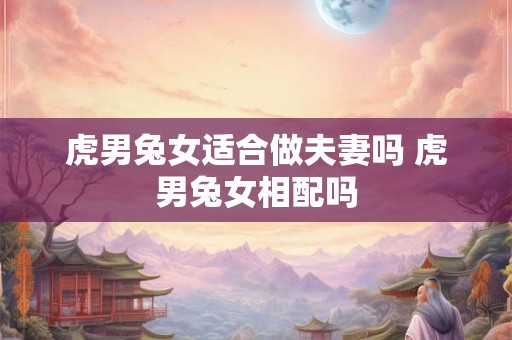 虎男兔女适合做夫妻吗 虎男兔女相配吗