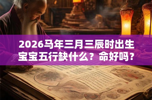 2026马年三月三辰时出生宝宝五行缺什么？命好吗？