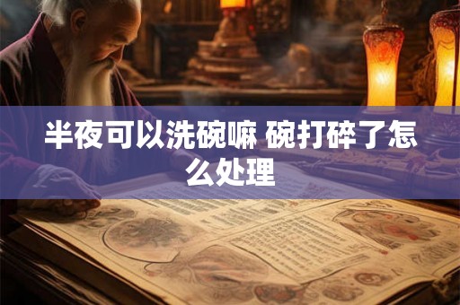 半夜可以洗碗嘛 碗打碎了怎么处理