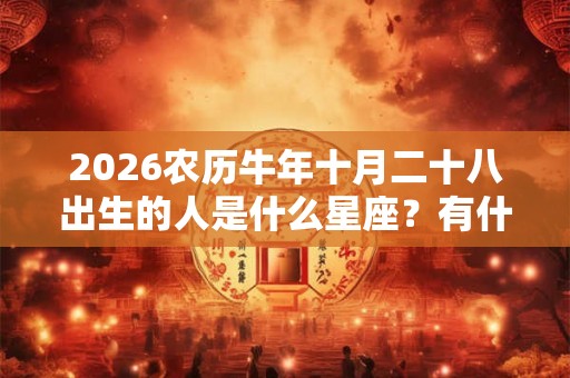 2026农历牛年十月二十八出生的人是什么星座？有什么性格特点？