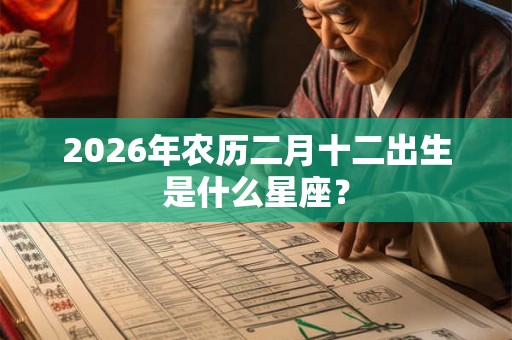 2026年农历二月十二出生是什么星座？