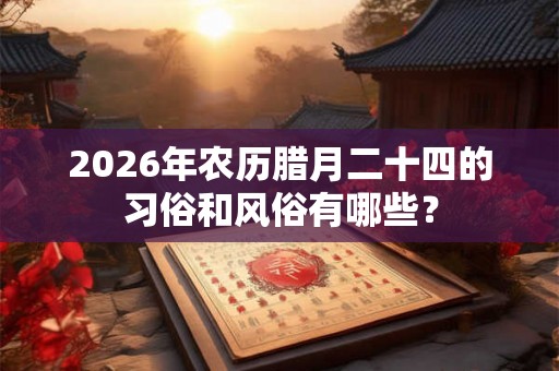 2026年农历腊月二十四的习俗和风俗有哪些？