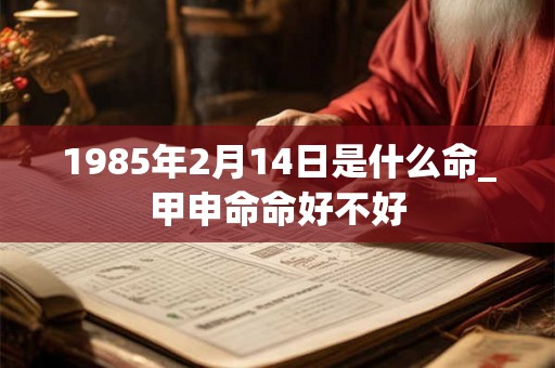 1985年2月14日是什么命_甲申命命好不好