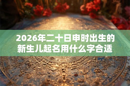 2026年二十日申时出生的新生儿起名用什么字合适