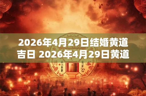2026年4月29日结婚黄道吉日 2026年4月29日黄道吉日结婚
