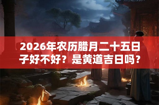 2026年农历腊月二十五日子好不好？是黄道吉日吗？