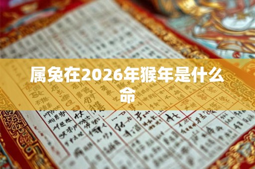 属兔在2026年猴年是什么命