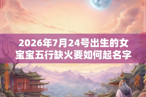 2026年7月24号出生的女宝宝五行缺火要如何起名字
