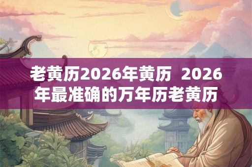 老黄历2026年黄历  2026年最准确的万年历老黄历