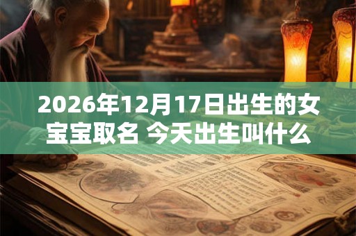 2026年12月17日出生的女宝宝取名 今天出生叫什么名字好