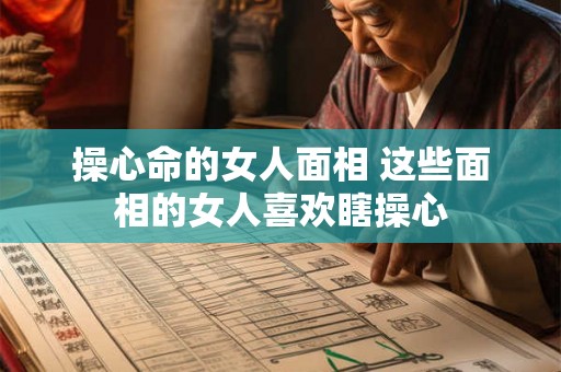操心命的女人面相 这些面相的女人喜欢瞎操心 操心命的女人面相 这些面相的女人喜欢瞎操心