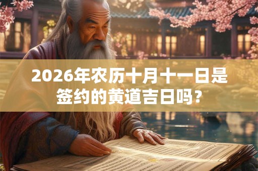 2026年农历十月十一日是签约的黄道吉日吗？
