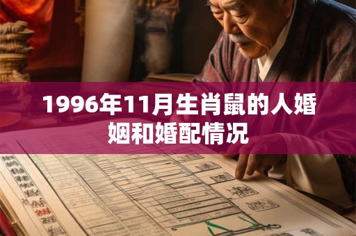 1996年11月生肖鼠的人婚姻和婚配情况