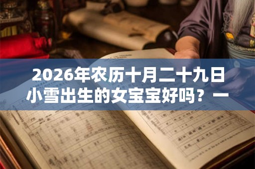 2026年农历十月二十九日小雪出生的女宝宝好吗？一生运势分析