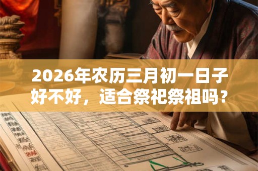 2026年农历三月初一日子好不好，适合祭祀祭祖吗？