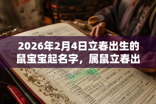 2026年2月4日立春出生的鼠宝宝起名字，属鼠立春出生取名大全