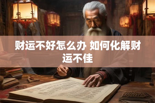 财运不好怎么办 如何化解财运不佳 财运不好怎么办 如何化解财运不佳