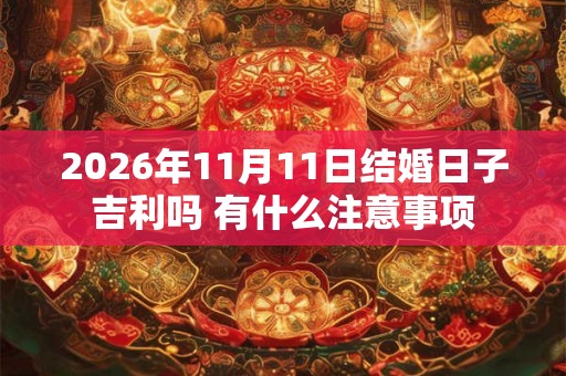 2026年11月11日结婚日子吉利吗 有什么注意事项