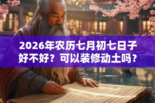 2026年农历七月初七日子好不好？可以装修动土吗？