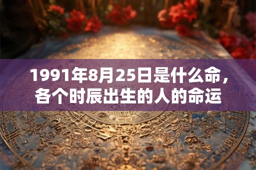 1991年8月25日是什么命,各个时辰出生的人的命运 1991年8月25日是什么命,各个时辰出生的人的命运