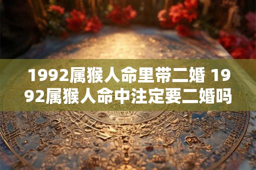 1992属猴人命里带二婚 1992属猴人命中注定要二婚吗